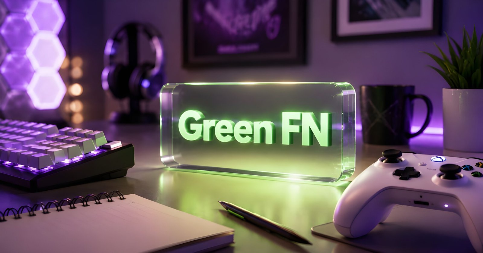 Green FN gaming setup