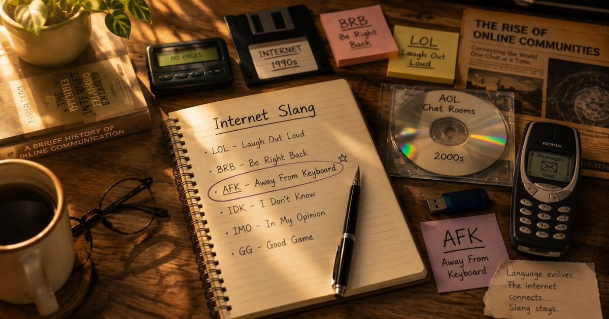 Internet slang archive with AFK