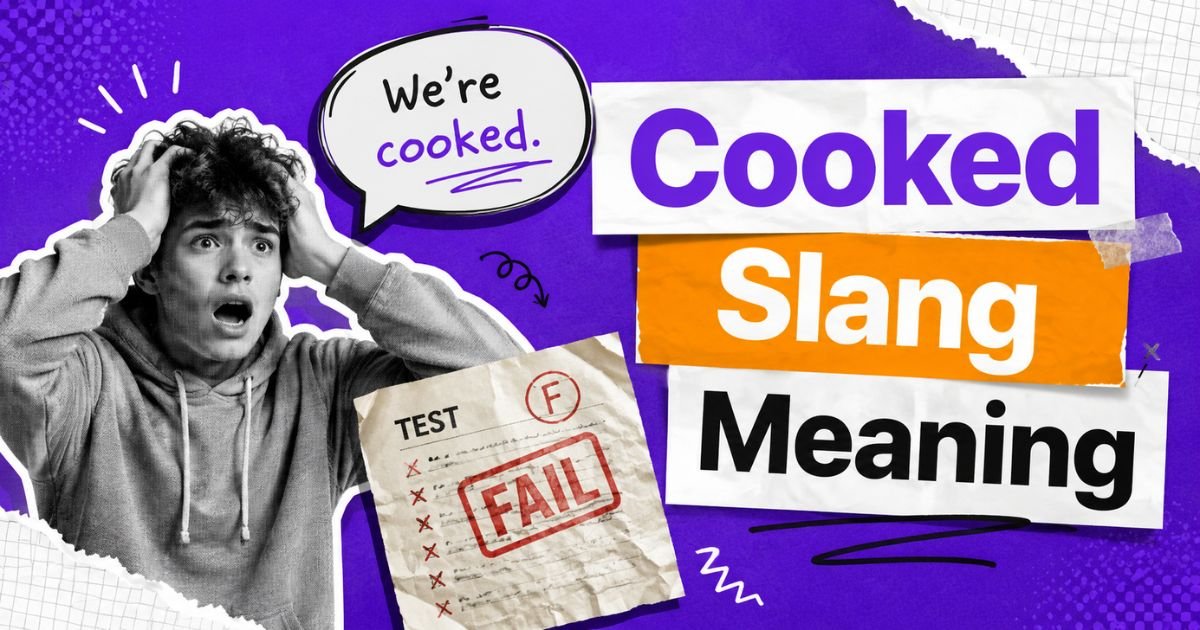 Person reacting to cooked slang meaning