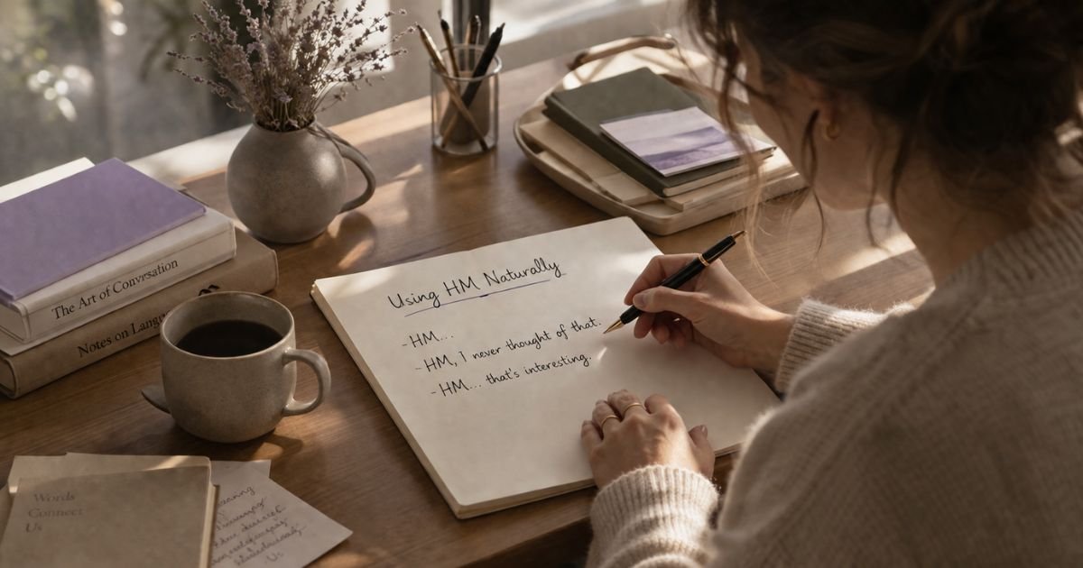 Using HM naturally in conversation examples