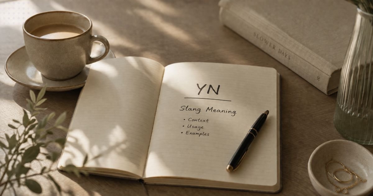 YN slang meaning handwritten notebook