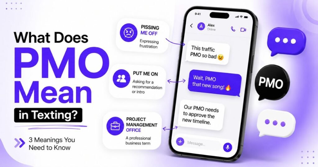 what does pmo mean in text