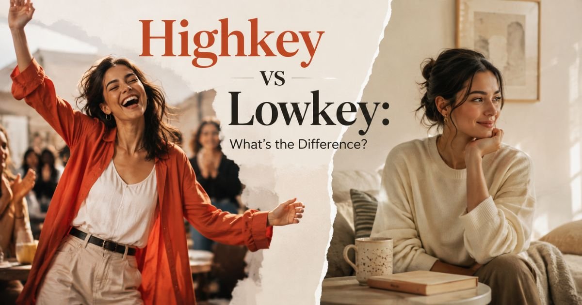 Highkey vs lowkey meaning comparison