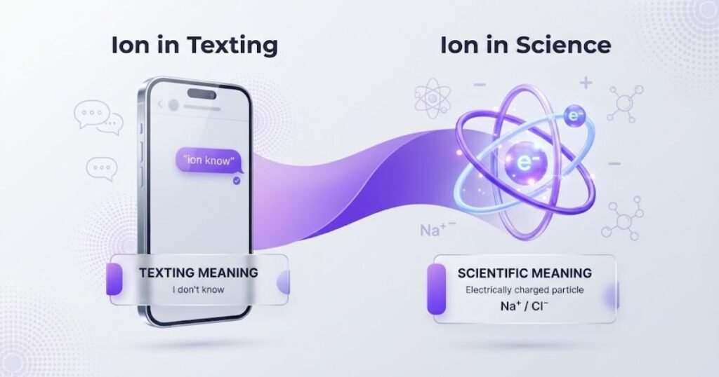 what does ion mean in text on instagram