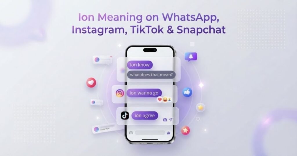 what does ion mean texting